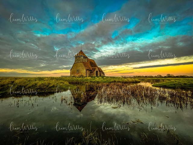 Fairfield Church Sunset Print