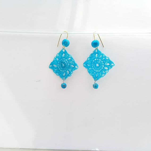 BO losange turquoise 