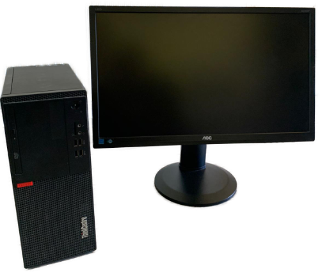 LENOVO ThinkCentre M710t - 16GB - WIN11 Pro - 24" Monitor - refurbished