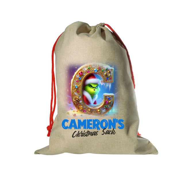 Christmas Santa Sack - Grinch