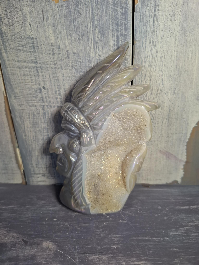 Aura Agate Indian Head 