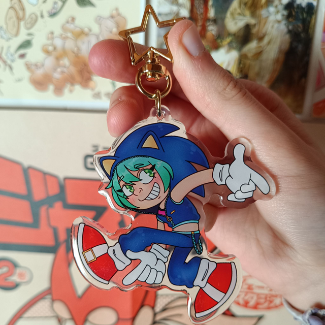 Sonic Miku epoxy keychains