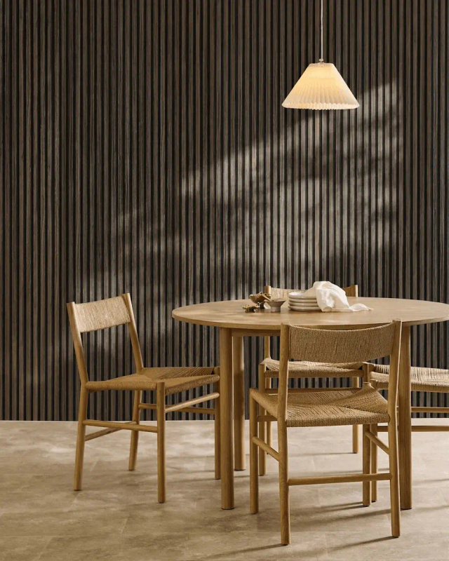 Woodupp Akupanel 240 Aspect bois, Chêne noir, feutre noir (Réf- 1028)