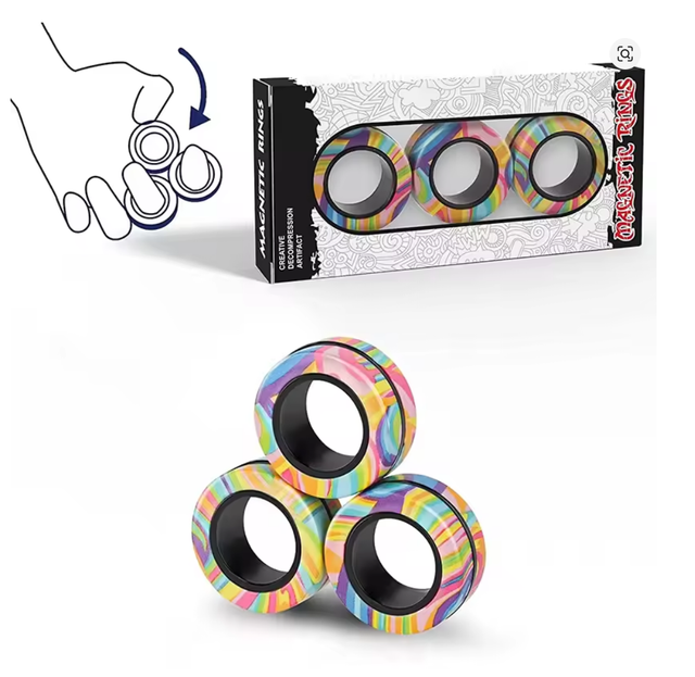 0005 - Fidget - Magnetische ringen - spinnerringen - Multicolor