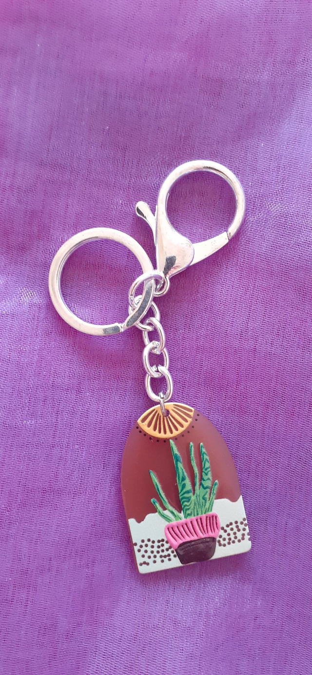 Cactus Porte-clés argenté, cactus