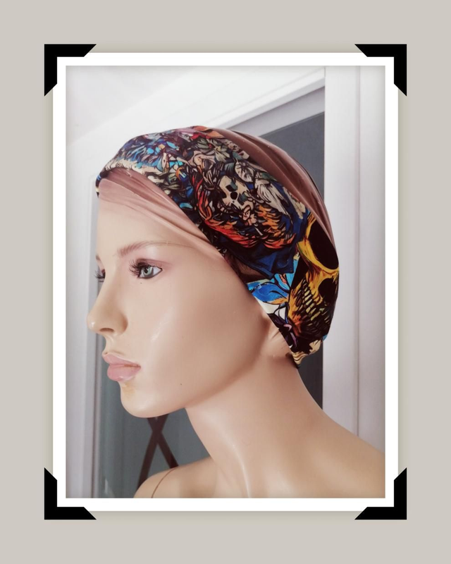 Bandeau Cheveux Modèle Skull Multicolore 