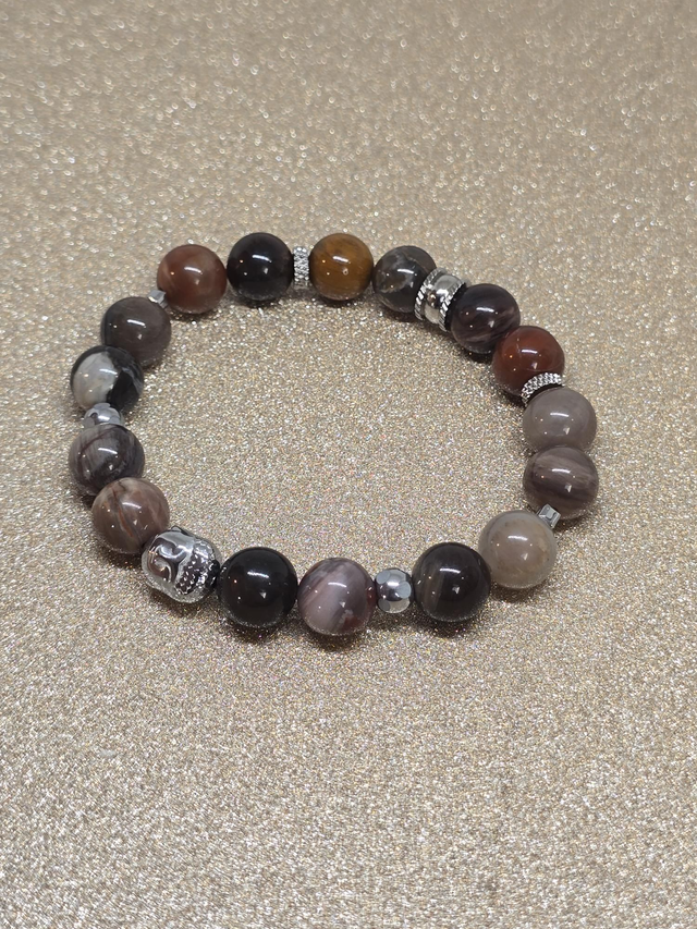 Bracelet Bois fossilisé en 1 cm 