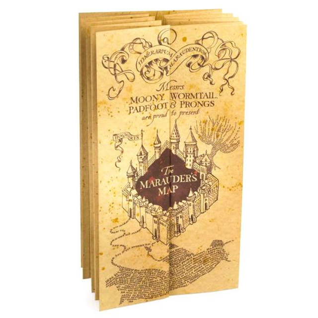 RÉPLIQUE DE LA CARTE DU MARAUDEUR HARRY POTTER