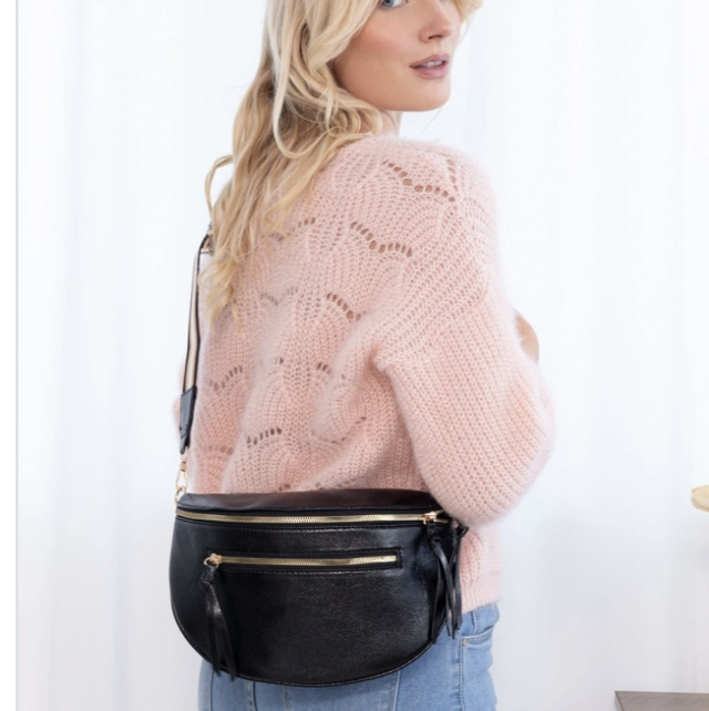 Sacoche noir scintillante