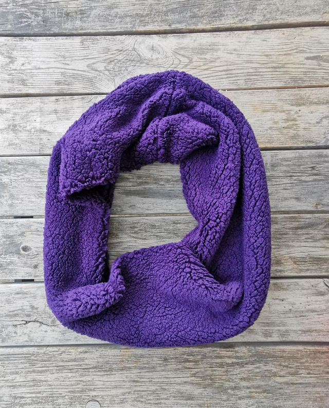 Double snood uni violet 