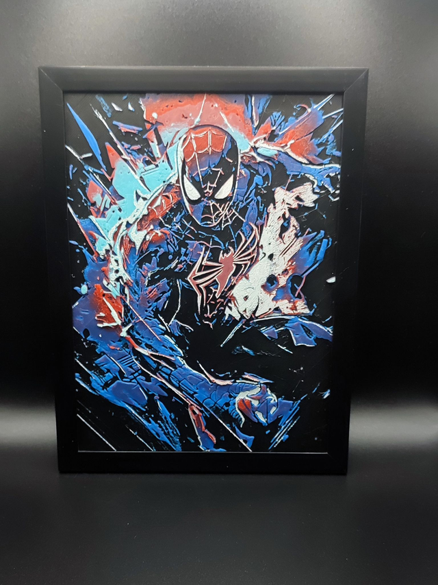 Cadre décoratif 3D personnalisé – 15×20 cm - Manga Comic Spider