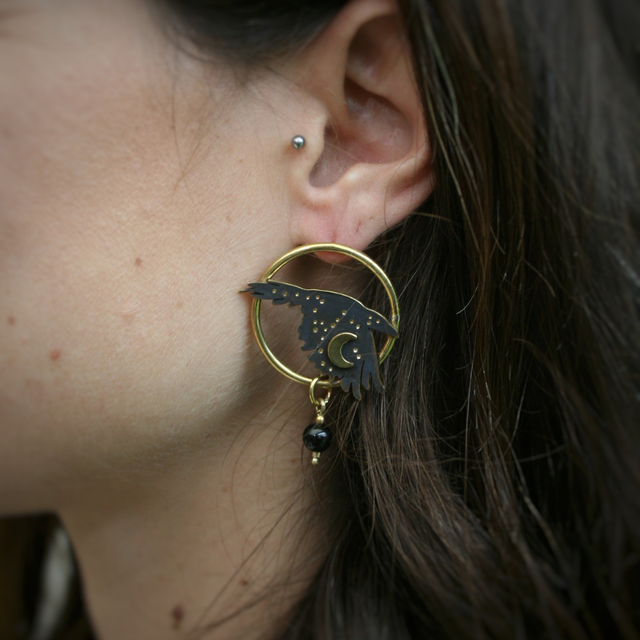 ONIRISMES - Boucles d'oreilles " Morrigan" (Version 2)