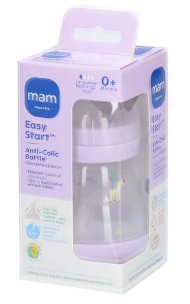 Mam, Easy Start Anti-Colic Flasche / Biberon 160 ml, 0+ m