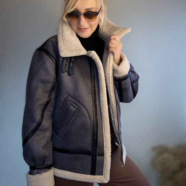 Anthrazit Fliegerjacke