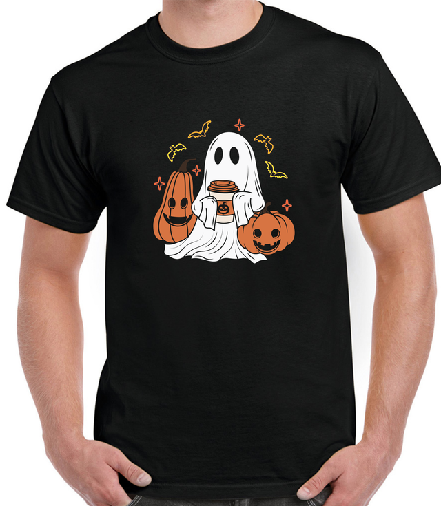 Ghost Coffee Cup T shirt
