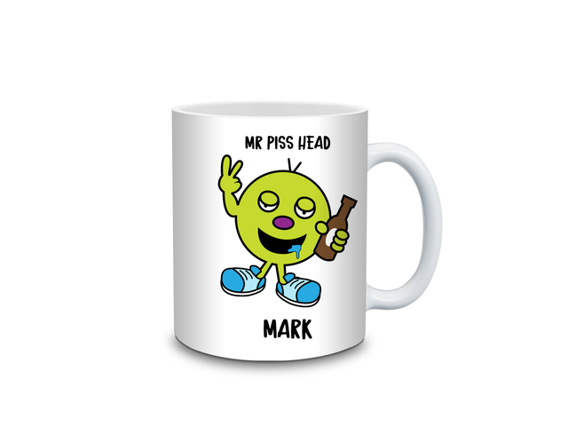 Personalised Piss Head mug