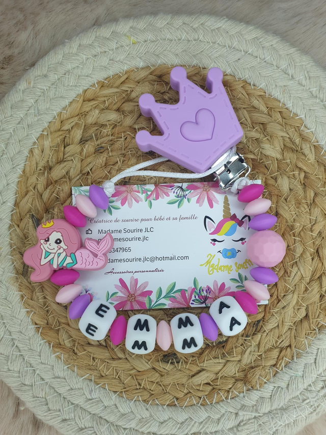 Attache tétine Sirène 