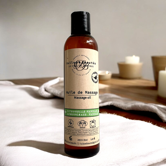 Huile de massage - MASSAGE OIL - Citronnelle Coco 