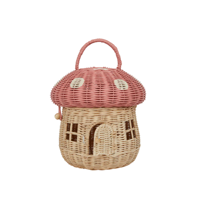 Mushroom Rattan Basket