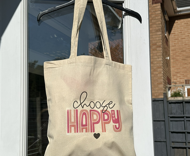 Choose Happy Tote Bag
