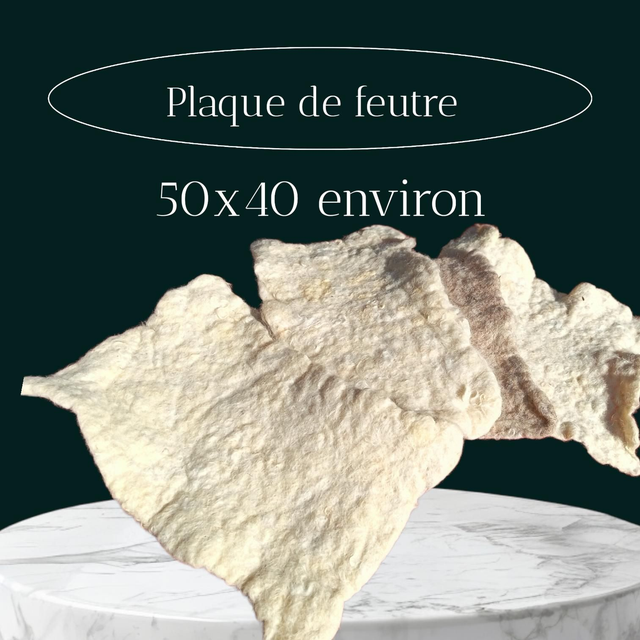 Plaque de laine feutrée