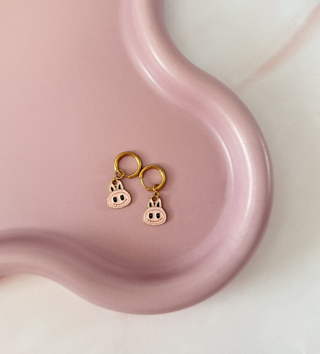 Labubu Oorbellen Baby Pink