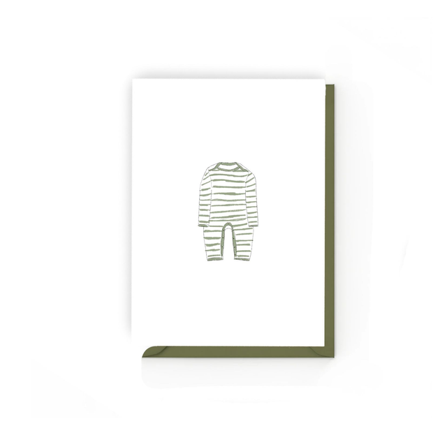 Green Baby Grow - Illustrated New Baby Card
