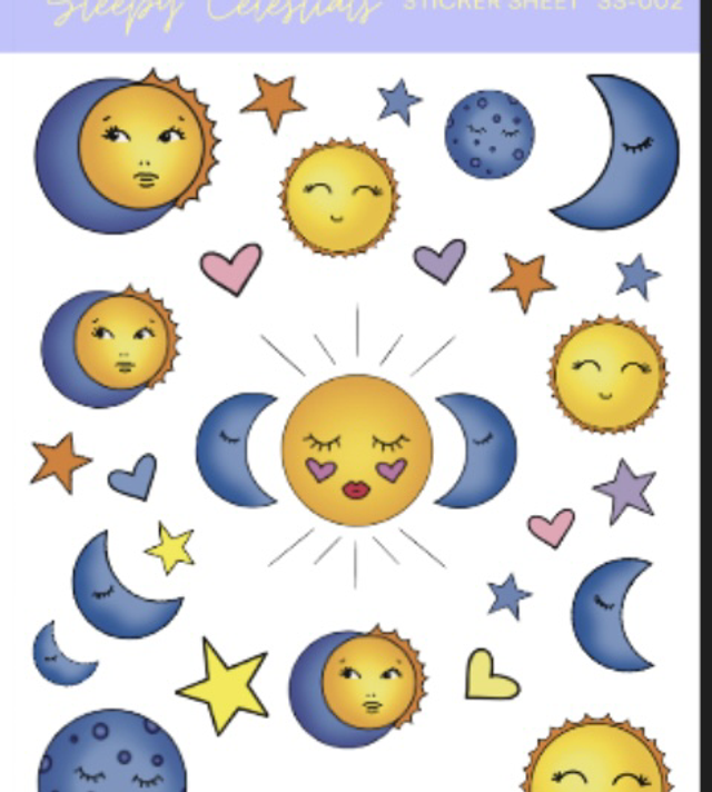 Sleepy Celestials Sticker Sheet