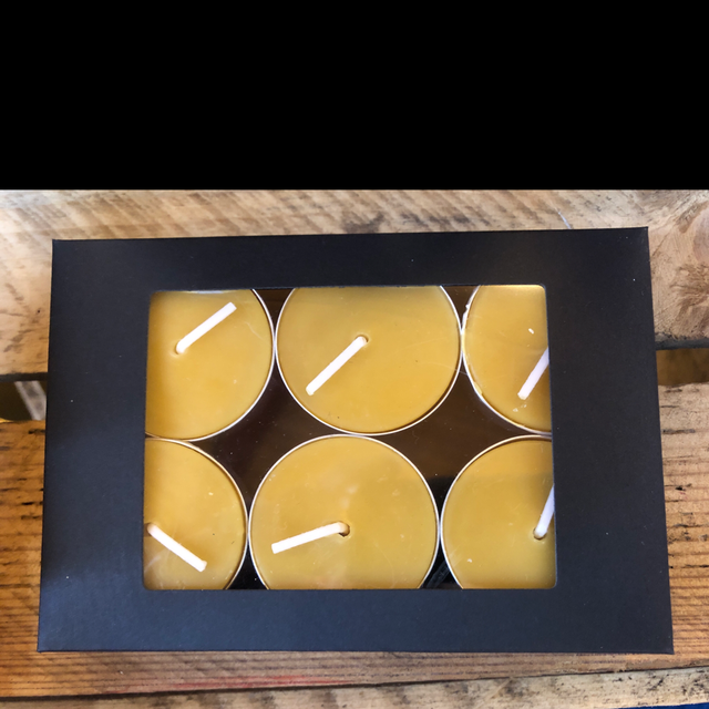 Beeswax tealight candles 6pc