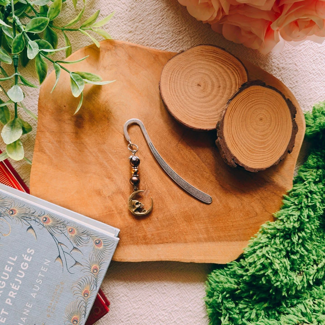 Marque-pages Tête de mort bronze