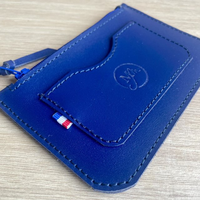 Porte cartes / porte monnaies bleu foncé