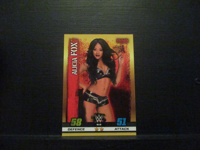 Alicia Fox - Raw Slam Attax 10th Edition Original Trading Card #82