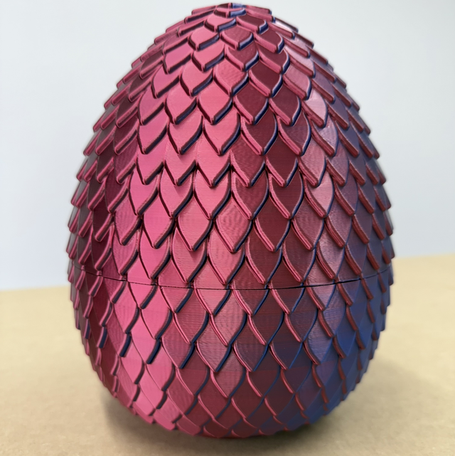 Huge 3D printed dragons egg and serpent