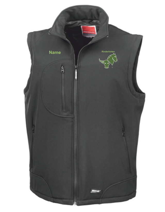 Softshellweste bestickt mit Logo und Name