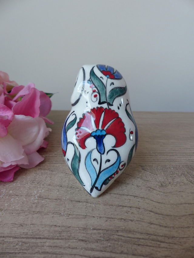 Figurine chouette en céramique – Art folklorique mexicain peint à la main – Protectrice du foyer – Décoration intérieure vintage