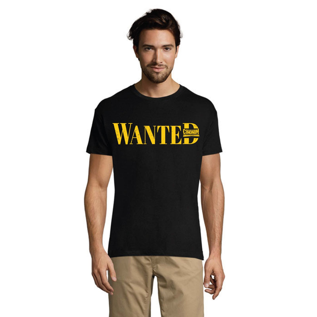 Tshirt WANTED de CINONIM version noir