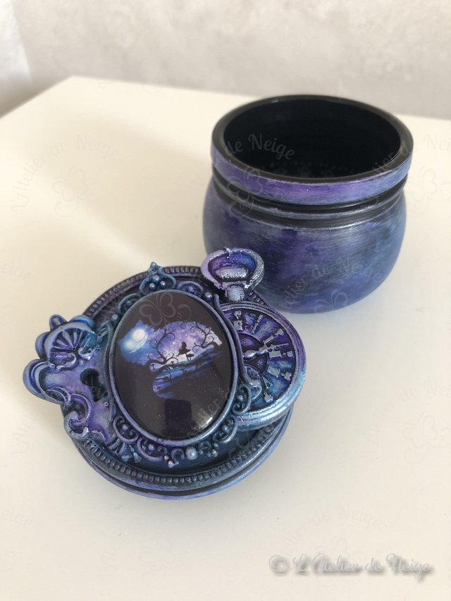 Petit Pot en Verre Ombre du Chat du Cheshire