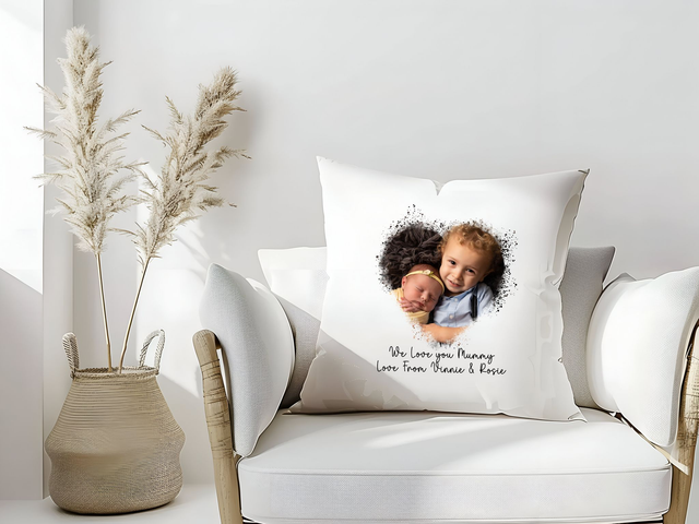 Personalised Heart Photo Cushion