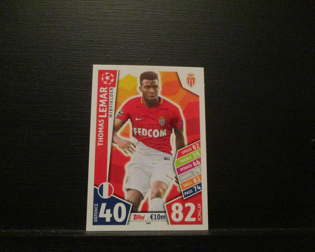 Thomas Lemar - UEFA Champions League Match Attax 2017/18 Original Trading Card #246