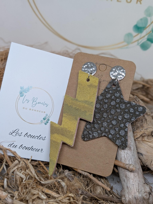 Boucles d'oreilles Asymétrique zk111