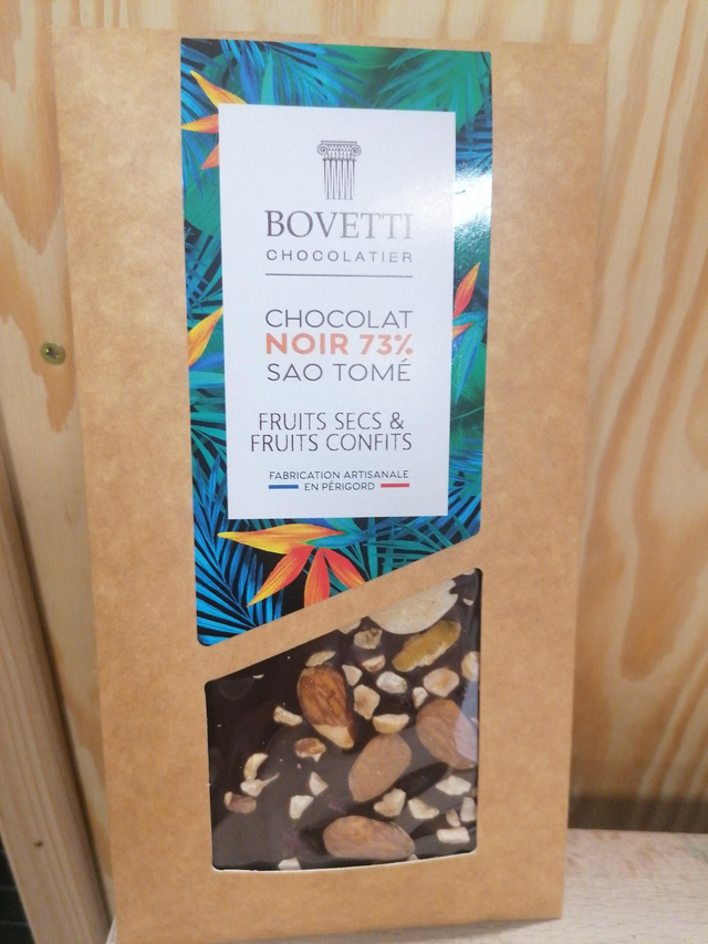 Chocolat noir fruits secs (100g)