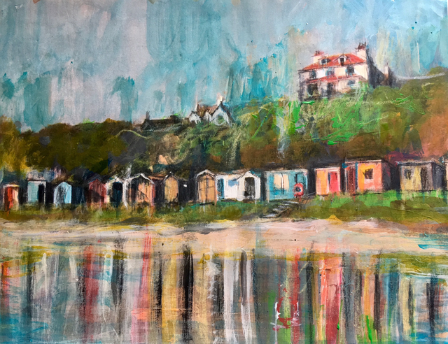 Print- Coldingham Bay Reflections