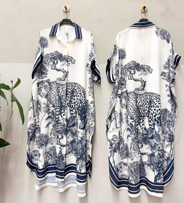 Chemise robe estivale en lin 