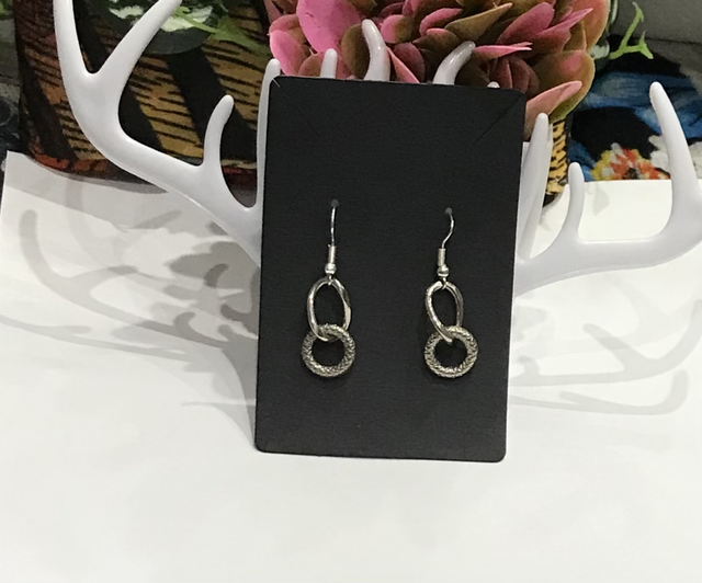 Silver Wheel Dangling Earrings- SDE09