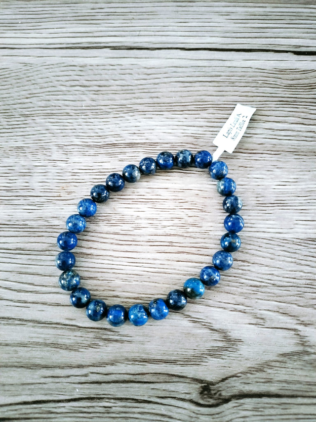 Bracelet boules 8 mm - Pierre naturelle - Lapis Lazuli - Taille 2