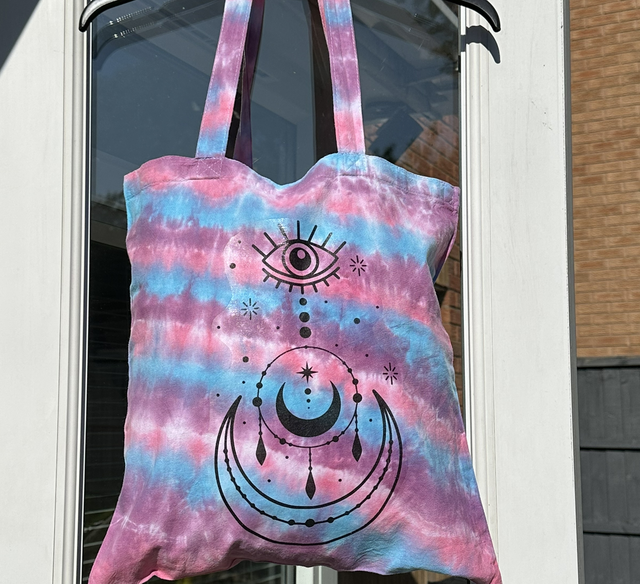 Celestial Tie Dye Tote Bag