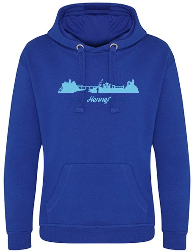 Hoodie - 5202 Hennef Stadtsilhouette - royal blue / sky blue