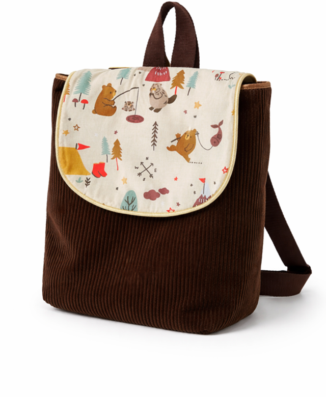 Sac à dos pour enfants en velours côtelé modèle « Taïga »