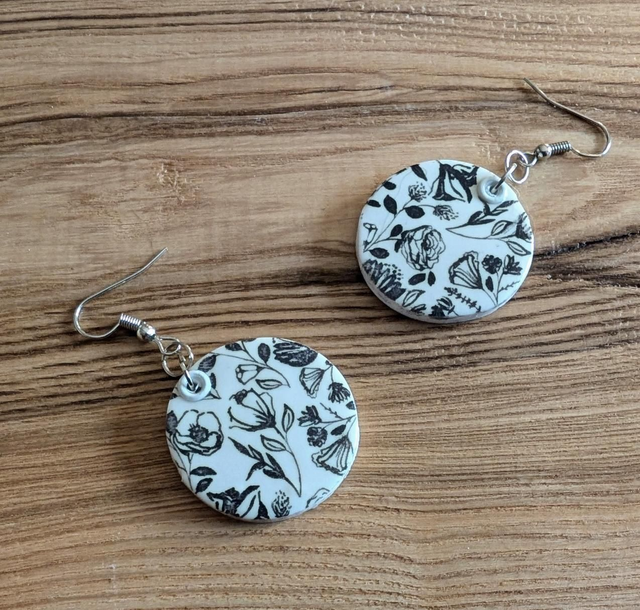 Boucles d'oreilles pâte polymère 1