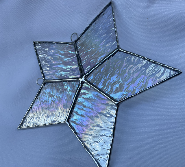 Iridescent stained glass star